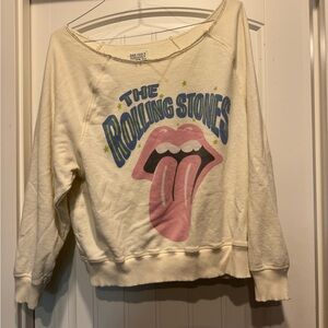 American Eagle Outfitters Cream Off-the-Shoulder Sweater